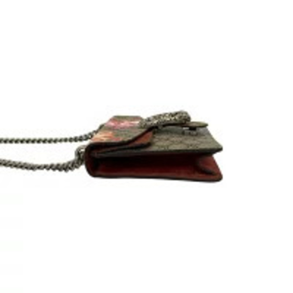GUCCI Dionysus GG Supreme Flora Flower Leather Chain Shoulder Bag Brown - Picture 5 of 10